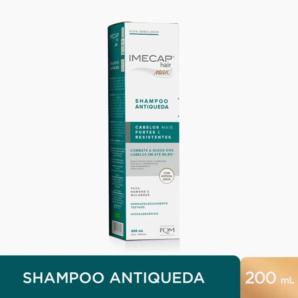 Shampoo Antiqueda Imecap Hair Max Combate A Queda Dos Cabelos 200ml