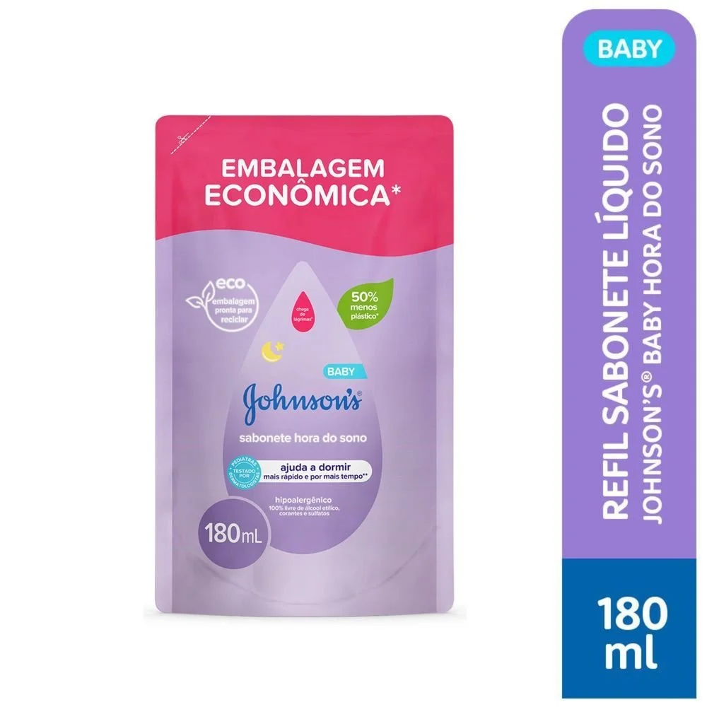 Sabonete Líquido De Glicerina Johnson's Baby Hora Do Sono 180ml - Refil