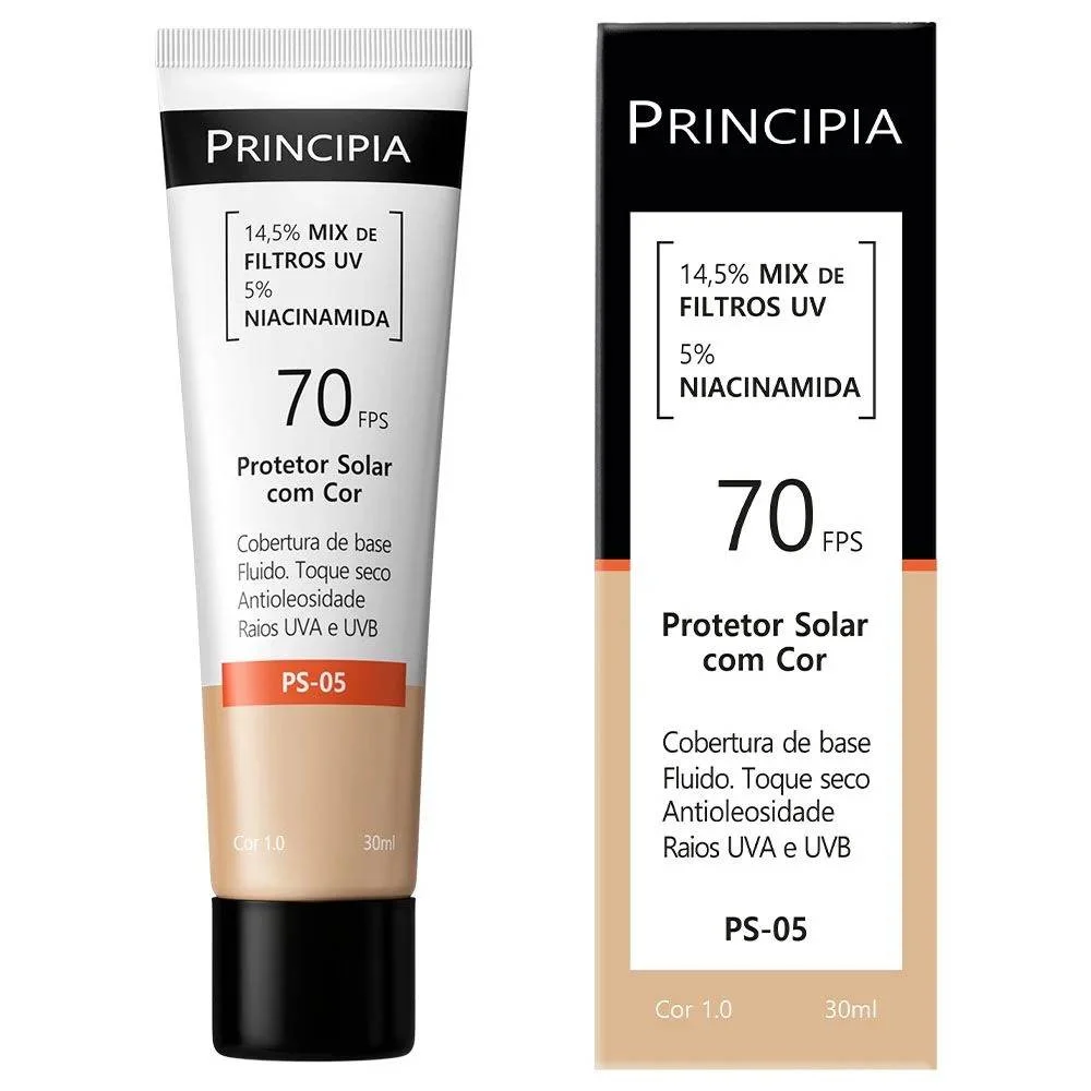 Protetor Solar Facial Principia Ps-05 Cor 1.0 Fps70 30ml