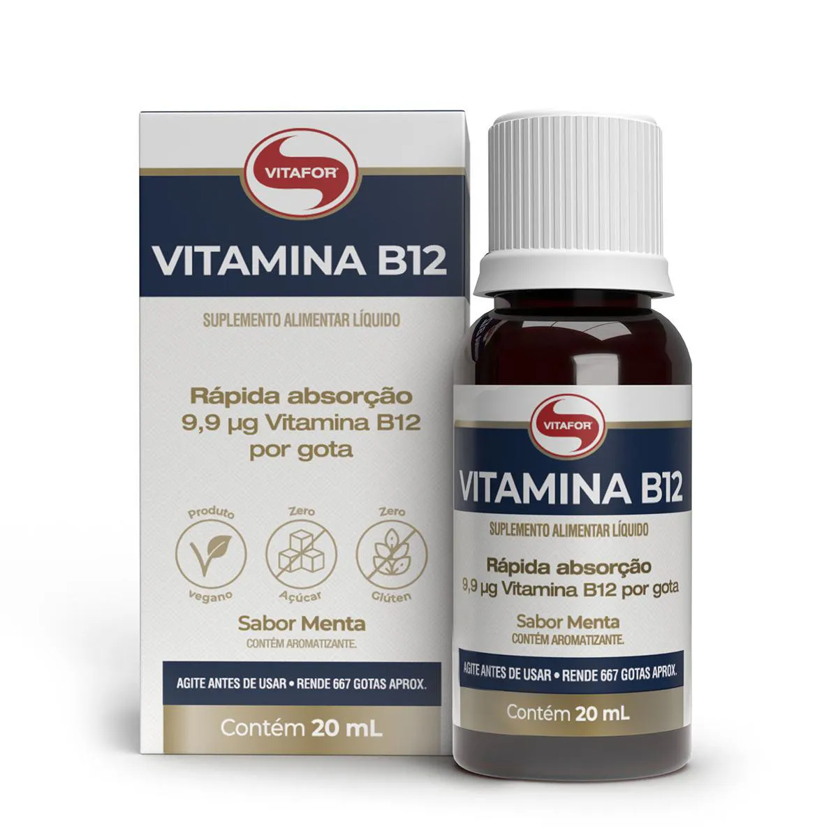 Vitamina B12 Vitafor Menta Gotas 20ml