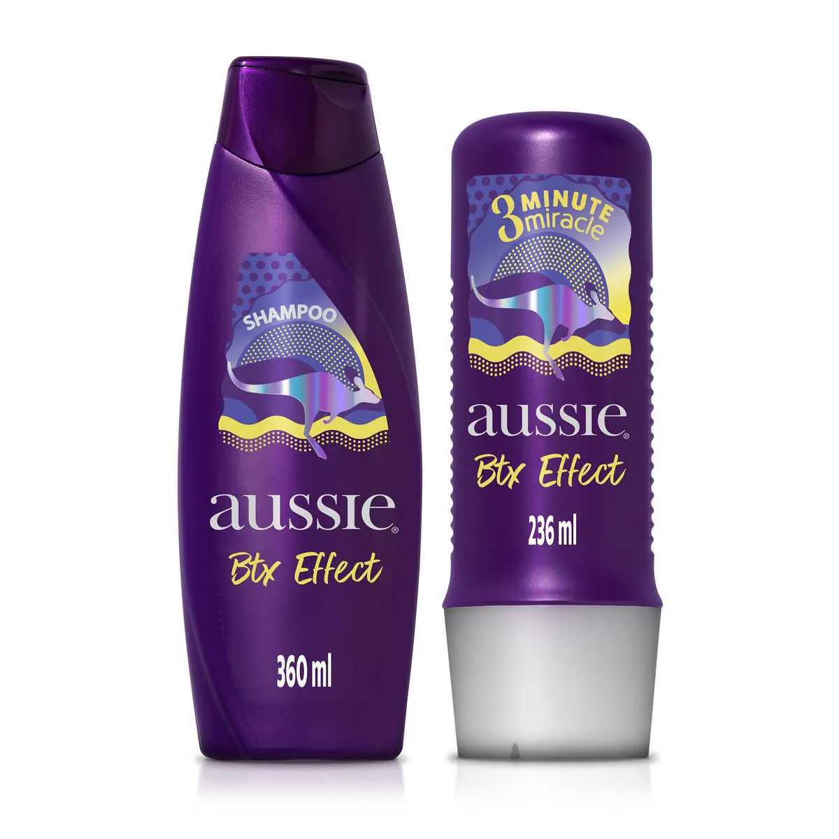 Kit Aussie Btx Effect Shampoo 360ml + Creme de Tratamento 3 Minutes Miracle 236ml