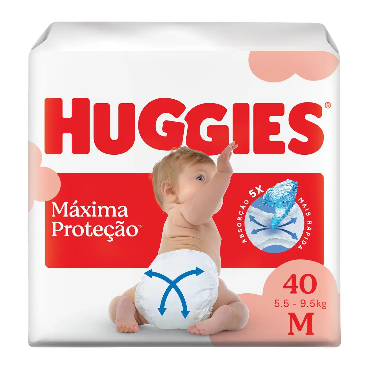 Fralda Huggies Máxima Proteção M 40 unidades