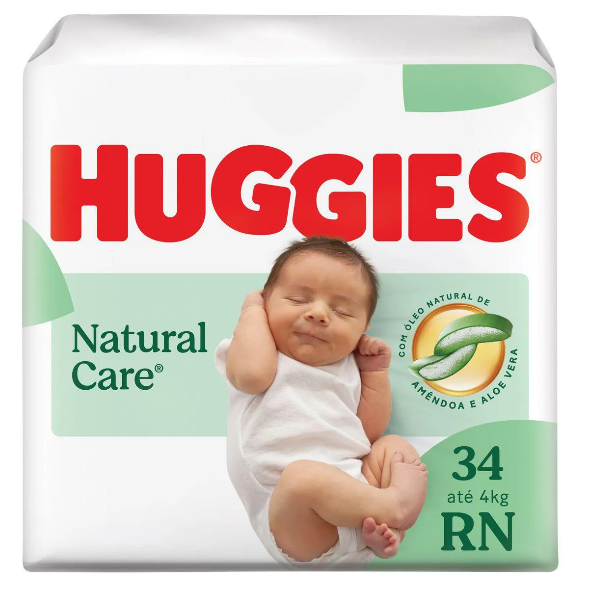 Fralda Huggies Natural Care Premium RN 34 unidades