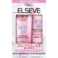 Kit Shampoo Elseve Glycolic Gloss 375ml+Condicionador 170ml