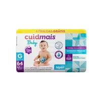 Fralda Infantil Cuidmais Baby Hiper G 64 Unidades