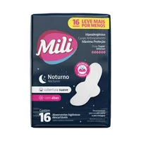 Absorvente Noturno Mili Suave Com Abas Leve 16 Pague 14