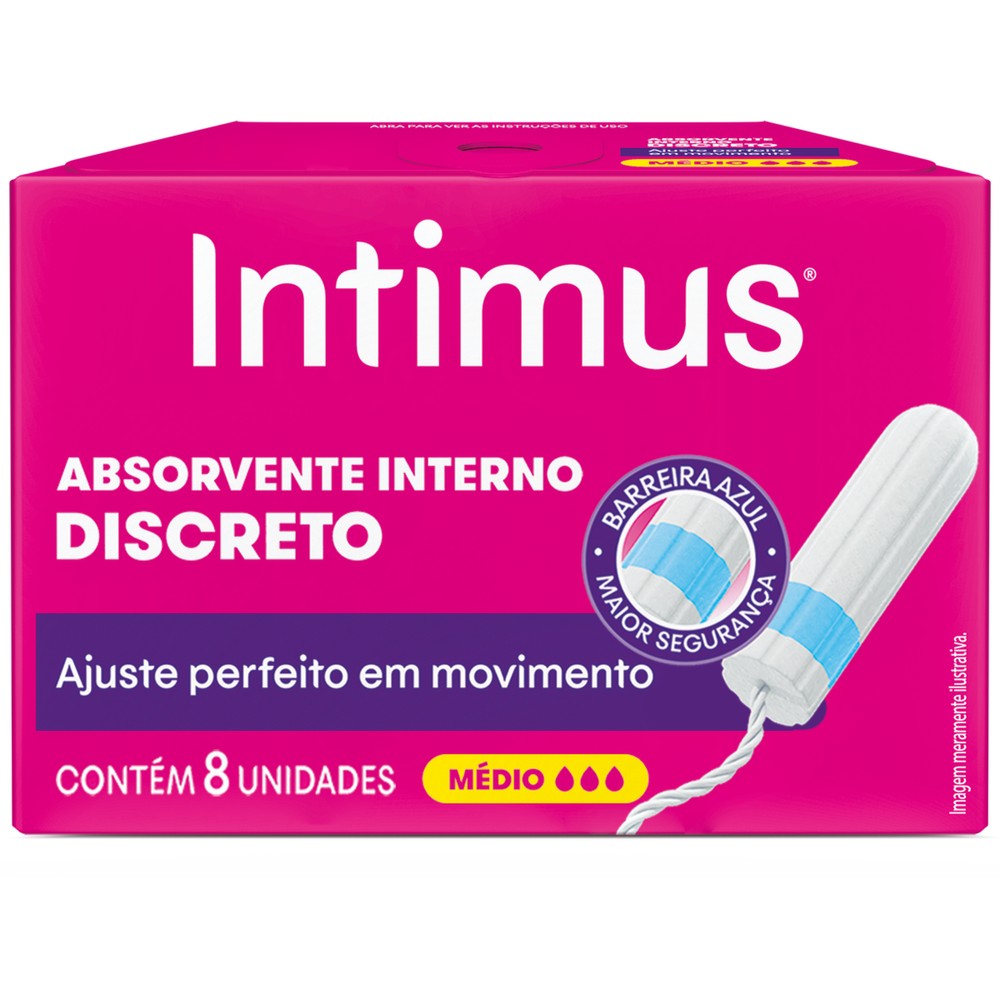 Absorvente Intimus Interno Médio 8 Unidades