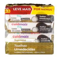 Lenço Umedecido Cuidmais Baby Supreme Pack 200 Unidades